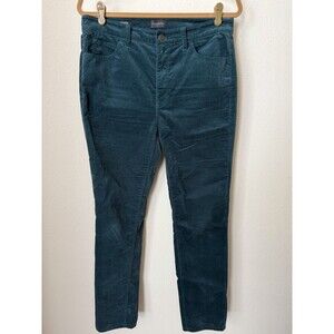 Talbots Women's Size 8 Green Velveteen Straight Leg Pants